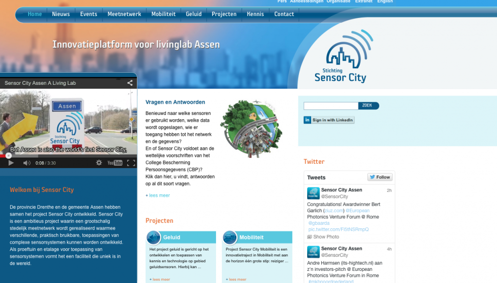 Homepage Sensor City